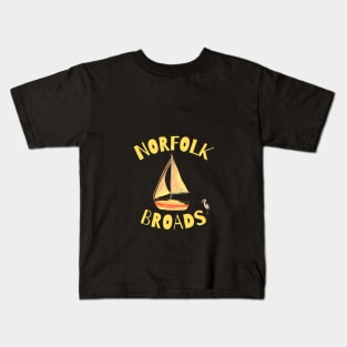 The Norfolk Broads Sailboat Kids T-Shirt